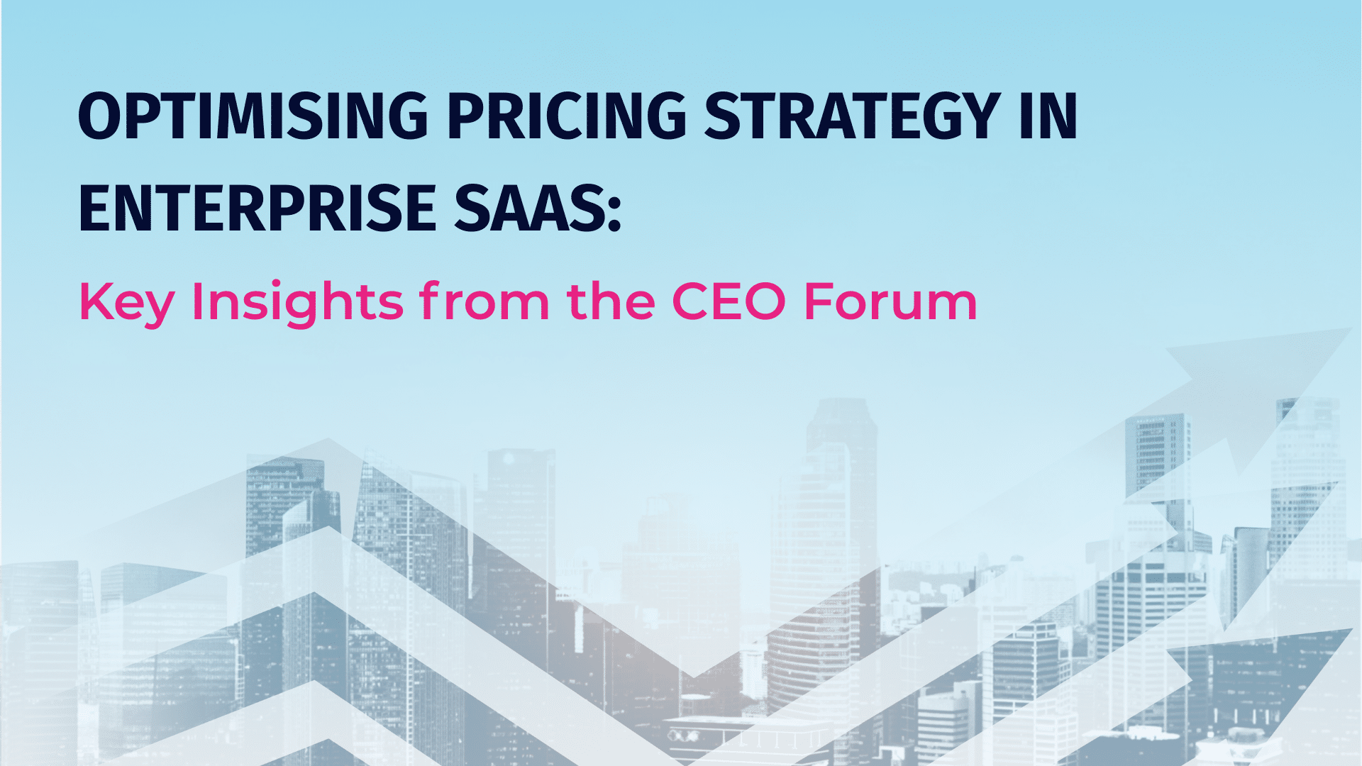 Optimising Pricing Strategy in Enterprise SaaS: Key Insights from the CEO Forum